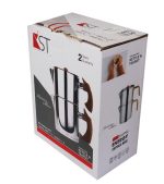 کتری قوری استیل کی اس تی دسته چوبی - تصویر 4